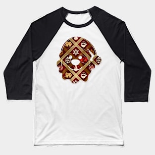 Christmas Ornaments with Crochet Squares Red Baseball T-Shirt